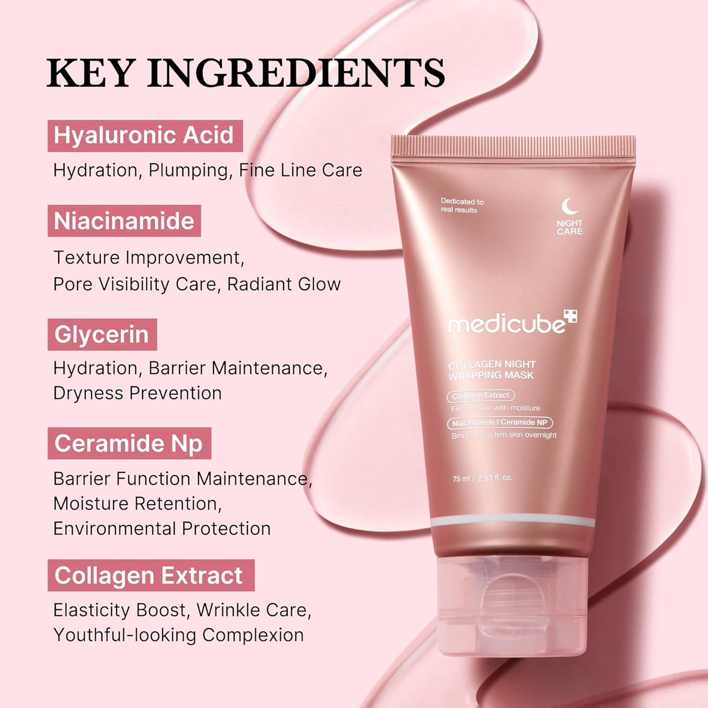 Collagen Night Wrapping Peel off Facial Mask with Jelly Brush